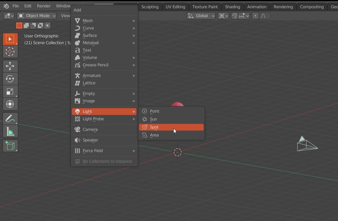 Adding spot light