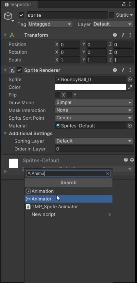 Adding Animator Component